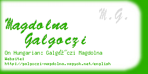 magdolna galgoczi business card